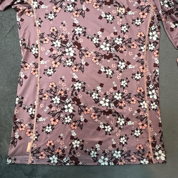 Kari Traa Base Layer Set Women's XL Extra Large Pants Top Floral Pink 622366a - Picture 5 of 15
